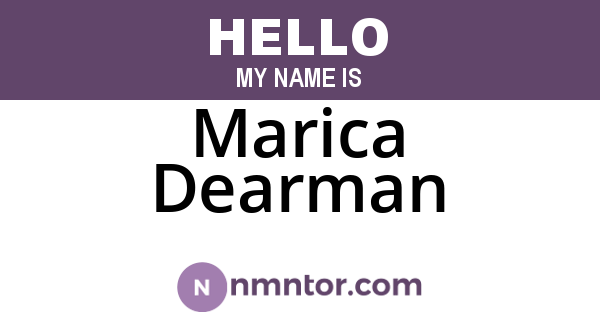 Marica Dearman