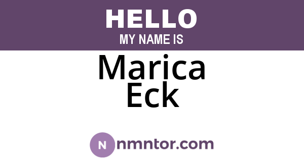 Marica Eck