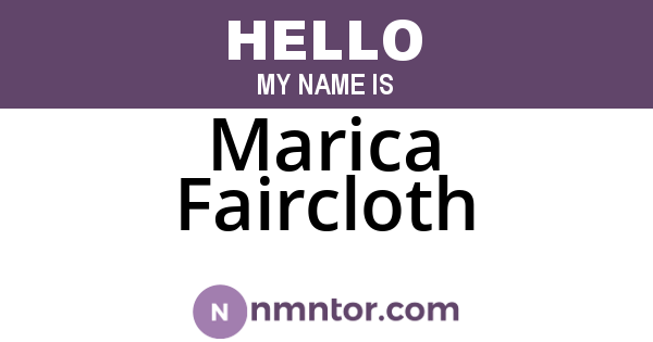 Marica Faircloth