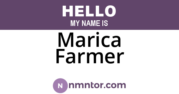 Marica Farmer