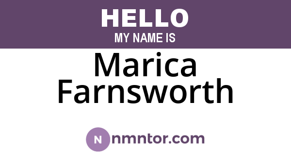 Marica Farnsworth
