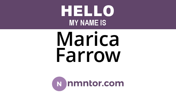 Marica Farrow