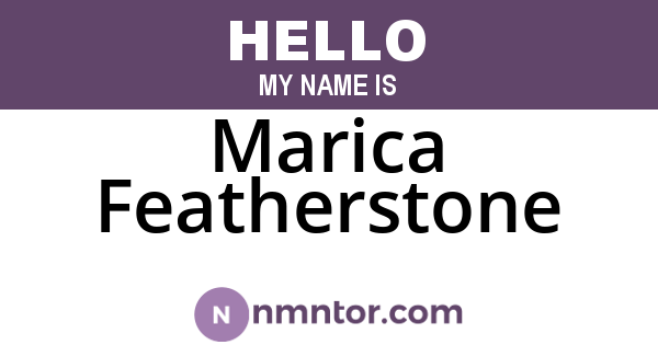 Marica Featherstone