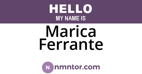 Marica Ferrante