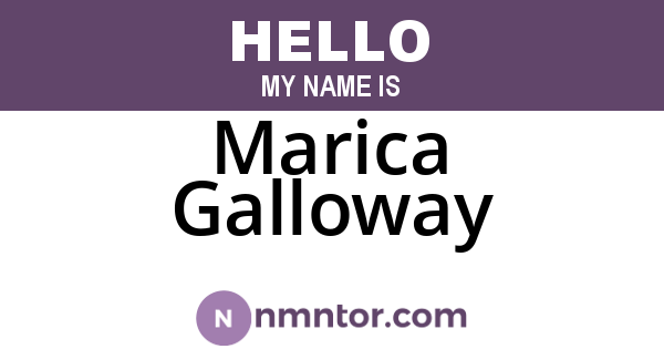 Marica Galloway