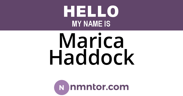 Marica Haddock