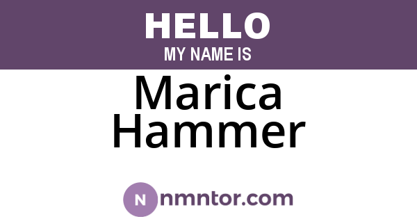 Marica Hammer