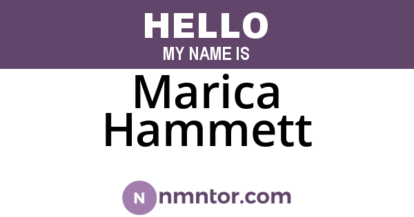 Marica Hammett