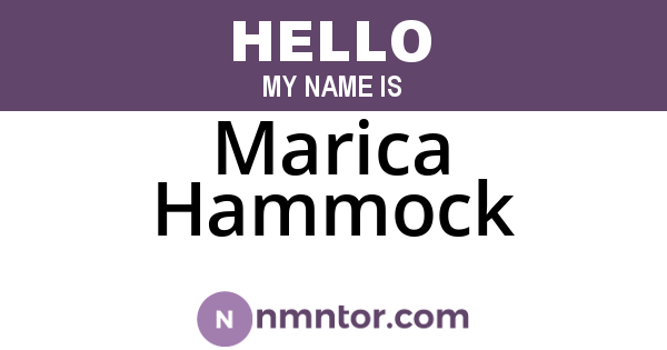 Marica Hammock
