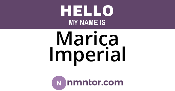 Marica Imperial