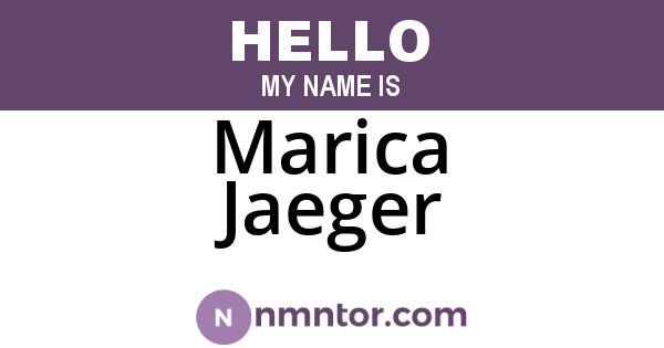 Marica Jaeger