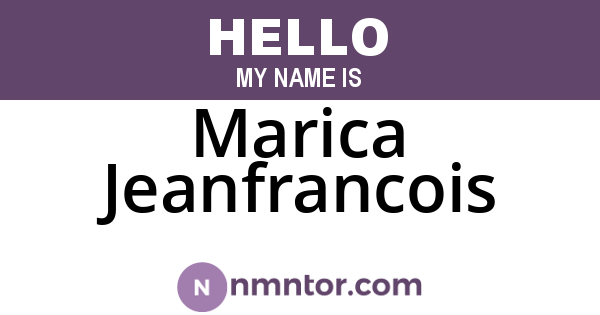 Marica Jeanfrancois