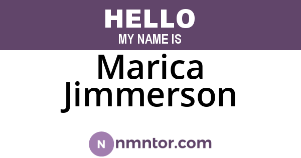 Marica Jimmerson