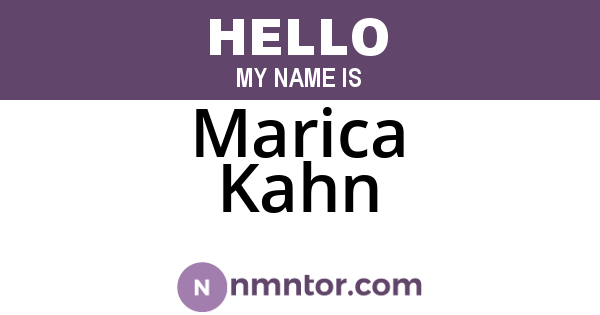 Marica Kahn