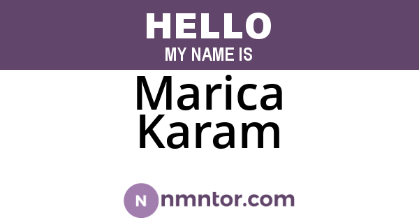 Marica Karam