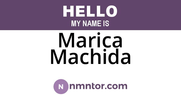 Marica Machida