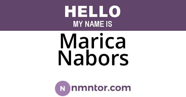 Marica Nabors