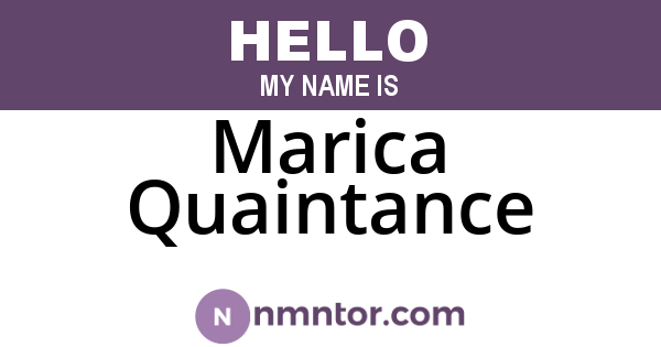 Marica Quaintance