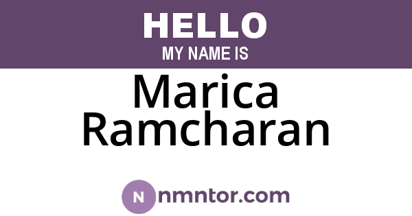 Marica Ramcharan
