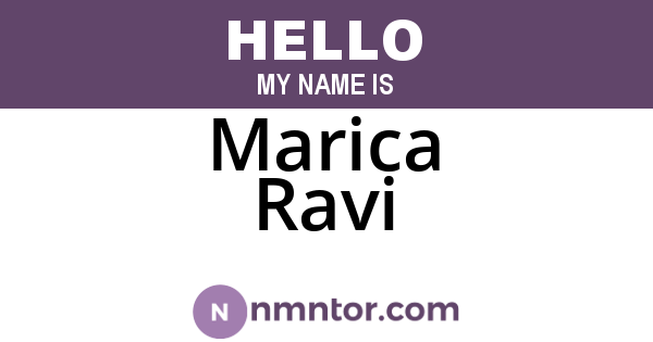 Marica Ravi