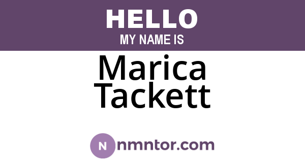 Marica Tackett
