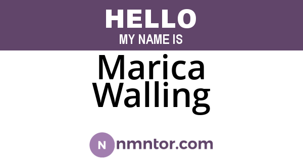 Marica Walling