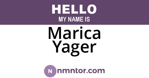 Marica Yager