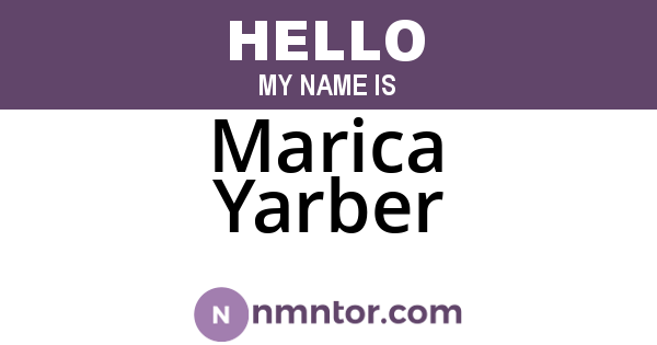Marica Yarber