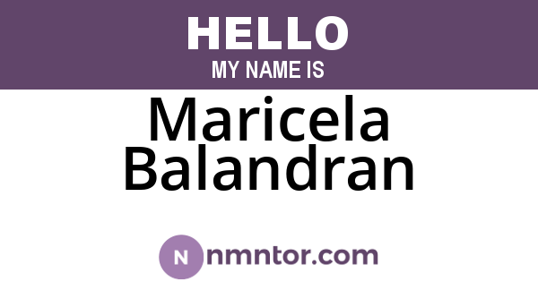 Maricela Balandran