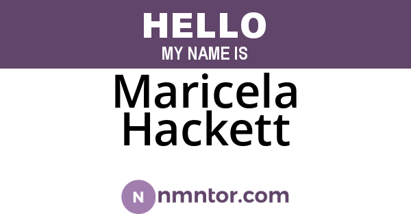 Maricela Hackett