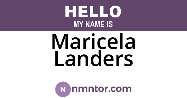 Maricela Landers