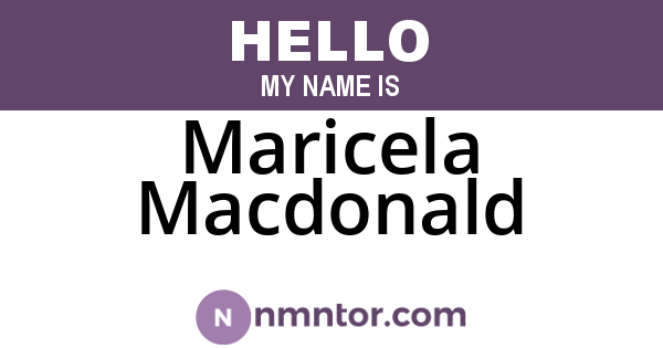 Maricela Macdonald