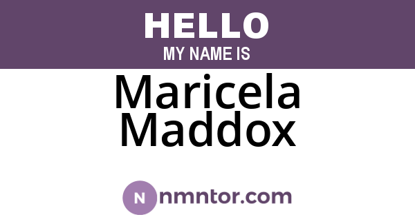 Maricela Maddox