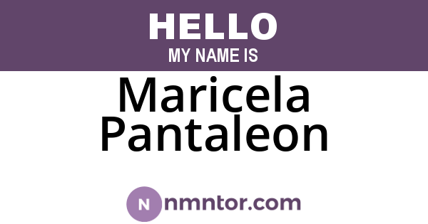 Maricela Pantaleon