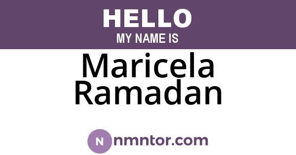 Maricela Ramadan
