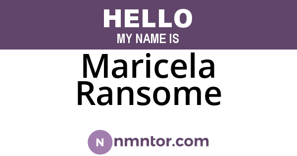 Maricela Ransome