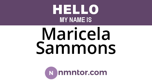 Maricela Sammons