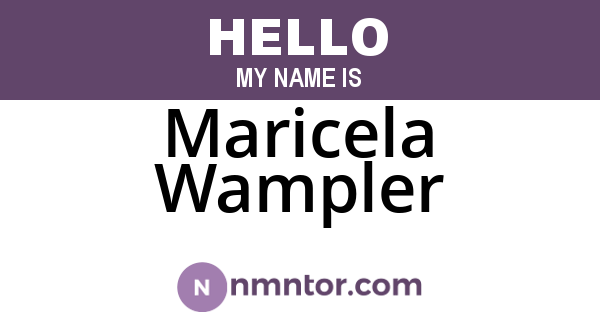Maricela Wampler
