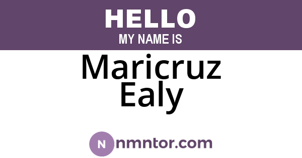 Maricruz Ealy