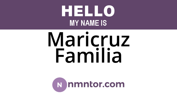 Maricruz Familia