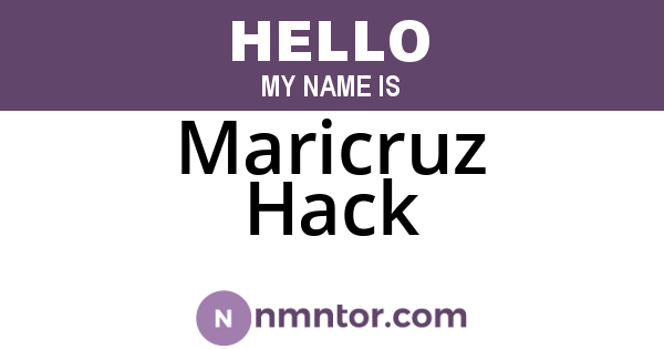 Maricruz Hack