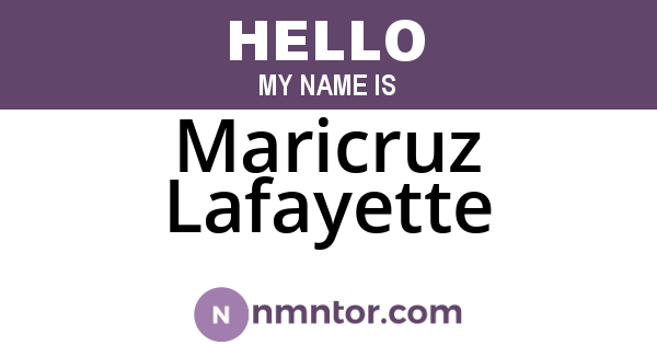 Maricruz Lafayette