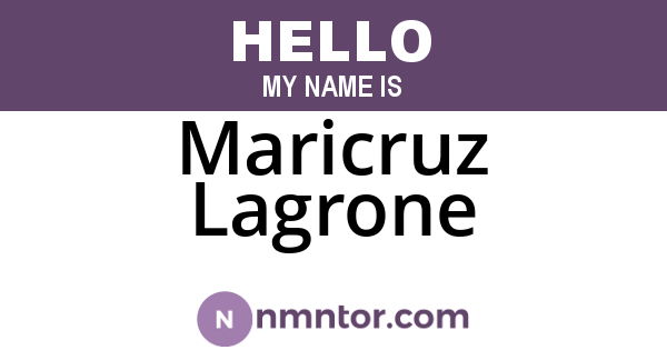 Maricruz Lagrone