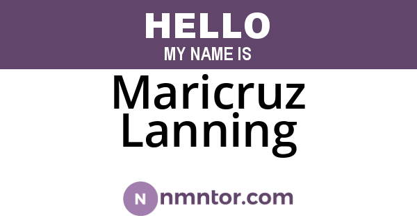 Maricruz Lanning