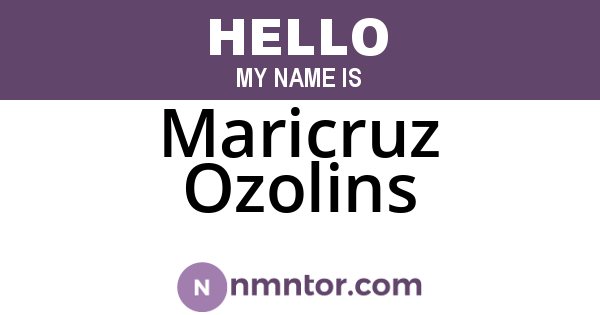Maricruz Ozolins