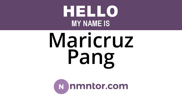 Maricruz Pang