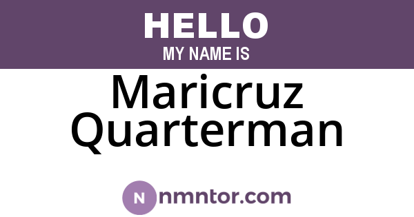 Maricruz Quarterman