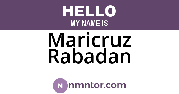 Maricruz Rabadan