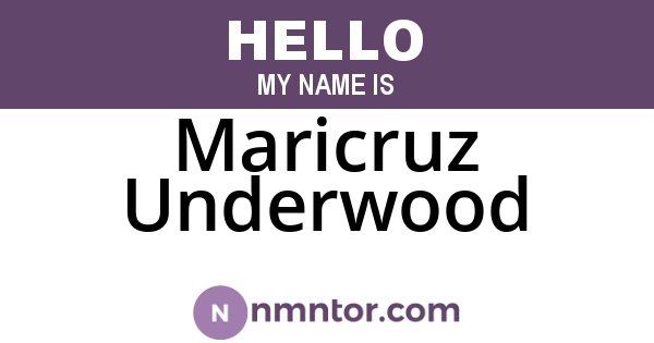 Maricruz Underwood