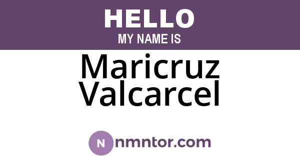 Maricruz Valcarcel